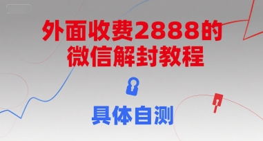 外面收费2888的微信解封教程，具体自测-九才资源网
