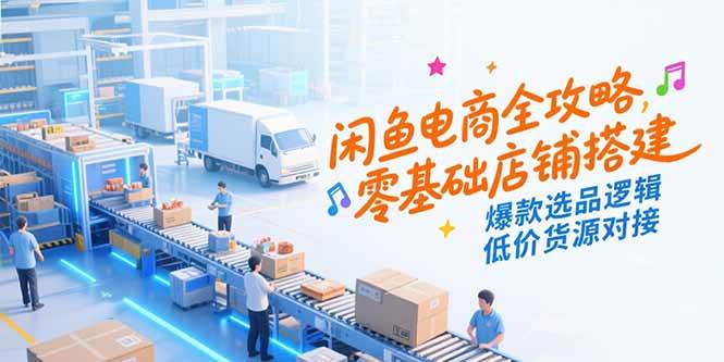 （15325期）闲鱼电商全攻略，零基础店铺搭建，爆款选品逻辑，低价货源对接-九才资源网