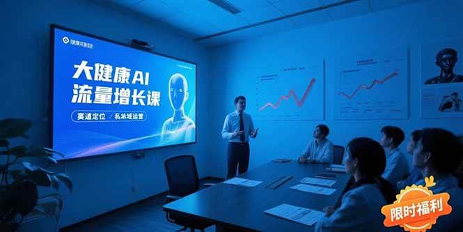 （15396期）大健康AI流量增长课，赛道定位方法论，AI数字人内容生产，私域转化运营…-九才资源网