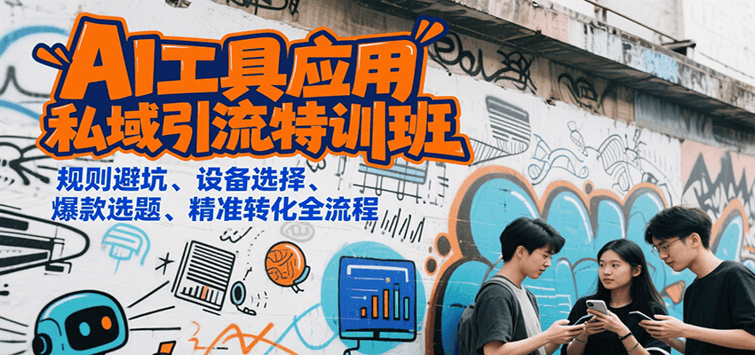 AI工具应用私域引流特训班，规则避坑、设备选择、爆款选题、精准转化全流程-九才资源网