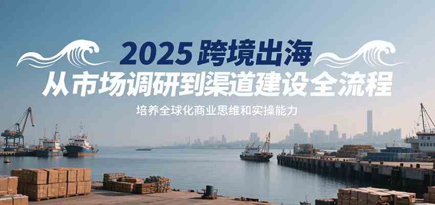 2025跨境出海从市场调研到渠道建设全流程，培养全球化商业思维和实操能力-九才资源网