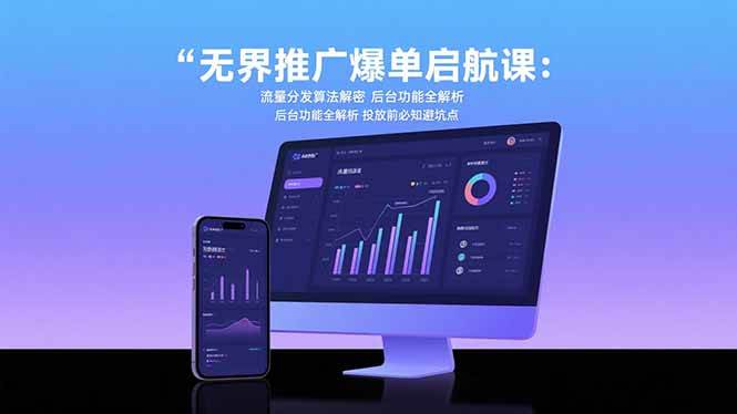 （15567期）无界推广爆单启航课：流量分发算法解密 后台功能全解析 投放前必知避坑点-九才资源网