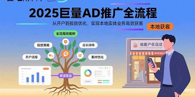 （15608期）2025巨量AD推广全流程，从开户到投放优化，实现本地实体业务高效获客-九才资源网