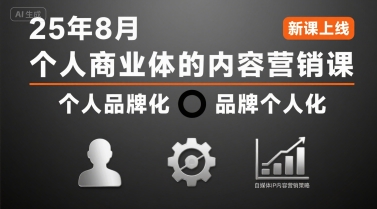 个人商业体的内容营销课25年8月，个人品牌化，品牌个人化，自媒体ip内容营销策略-九才资源网