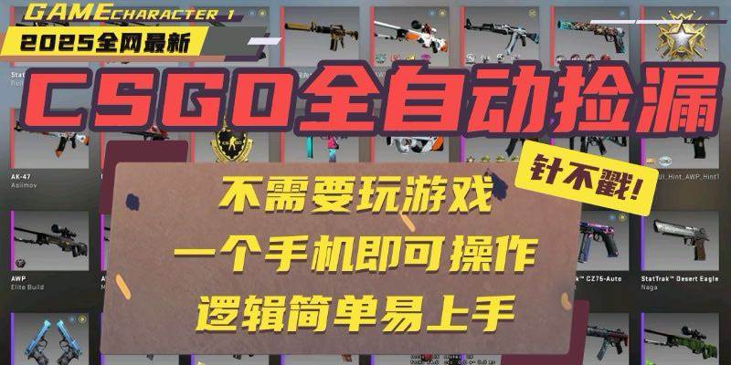 （15679期）CSGO自动捡漏项目，最新玩法，不用挂机不用玩游戏，一个手机即可操作。…-九才资源网