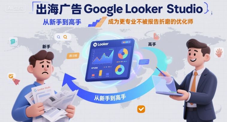 出海广告Google Looker Studio从新手到高手，成为更专业不被报告折磨的优化师-九才资源网
