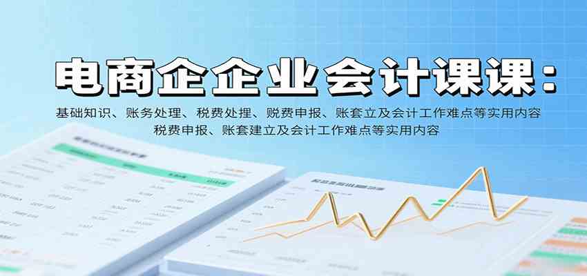 电商企业会计课：基础知识、账务处理、税费申报、账套建立及会计工作难点等实用内容-九才资源网