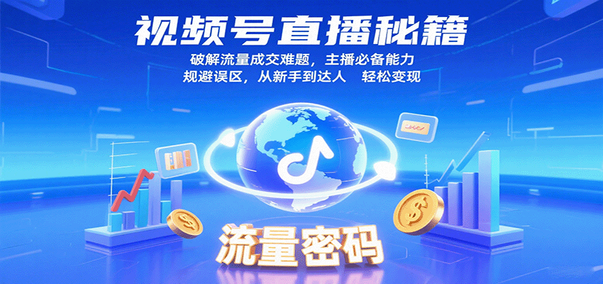 视频号直播秘籍，破解流量成交难题，主播必备能力，规避误区，从新手到达人轻松变现-九才资源网