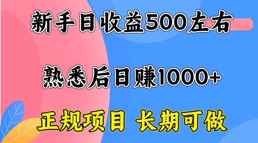 （15978期）一台电脑，前期日收益300-500，熟练后日入1000左右-九才资源网