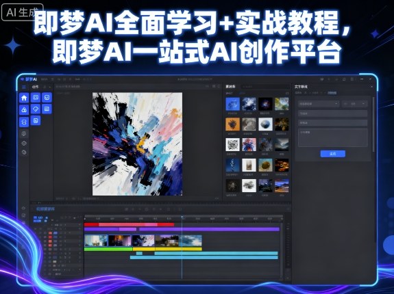 即梦AI全面学习+实战教程，即梦AI一站式AI创作平台-九才资源网