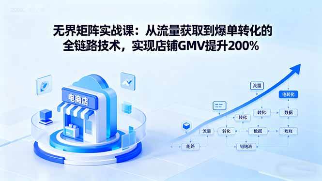 （16104期）无界矩阵实战课：从流量获取到爆单转化的全链路技术，实现店铺GMV提升200%-九才资源网