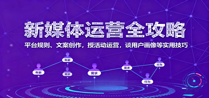 新媒体运营全攻略：平台规则、文案创作，授活动运营，谈用户画像等实用技巧-九才资源网