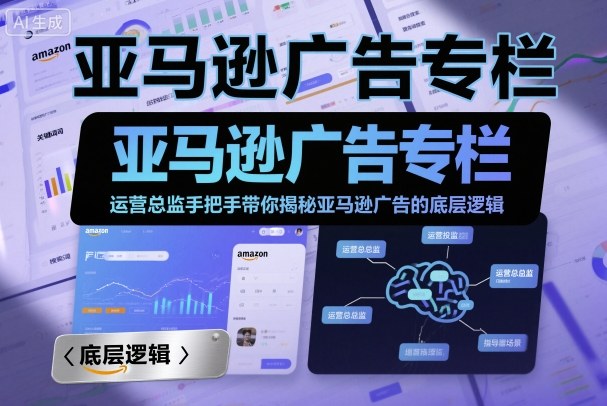 亚马逊广告专栏：运营总监手把手带你揭秘亚马逊广告的底层逻辑-九才资源网