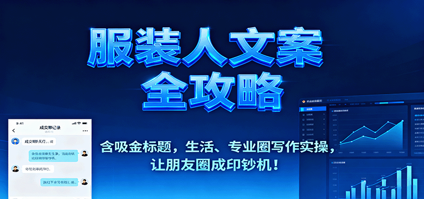 服装人文案全攻略，含吸金标题，生活、专业圈写作实操，让朋友圈成印钞机！-九才资源网