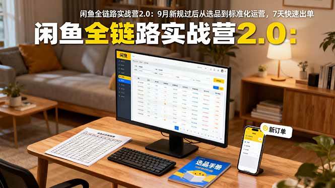 （16263期）闲鱼全链路实战营2.0：9月新规过后从选品到标准化运营，7天快速出单-九才资源网