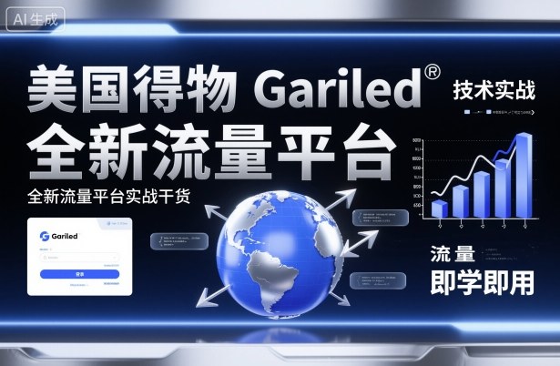 美国得物Gariled技术实战，全新流量平台​实战干货，即学即用-九才资源网