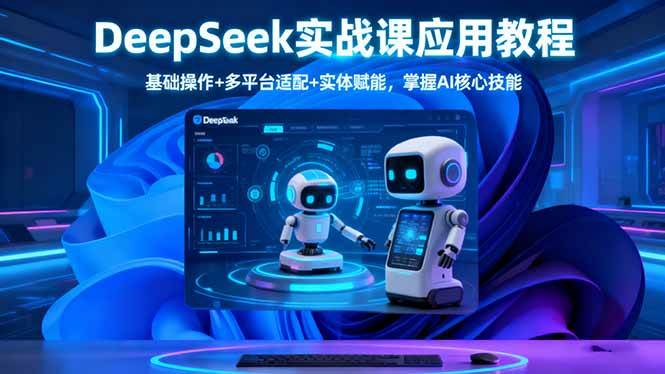 （16391期）DeepSeek实战课应用教程、基础操作+多平台适配+实体赋能，掌握AI核心技能-九才资源网