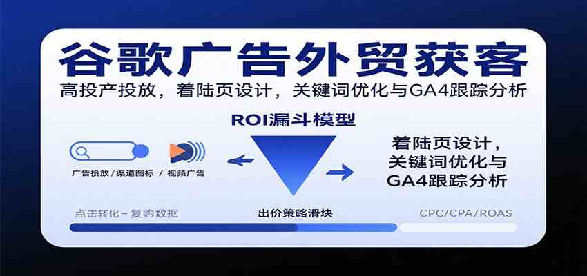 谷歌广告外贸获客，高投产投放，着陆页设计，关键词优化与GA4跟踪分析-九才资源网
