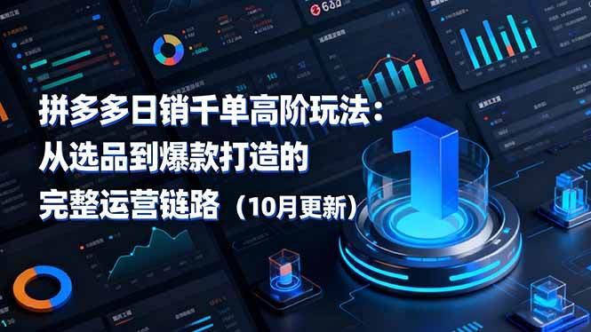（16404期）拼多多日销千单高阶玩法：从选品到爆款打造的完整运营链路（10月更新）-九才资源网