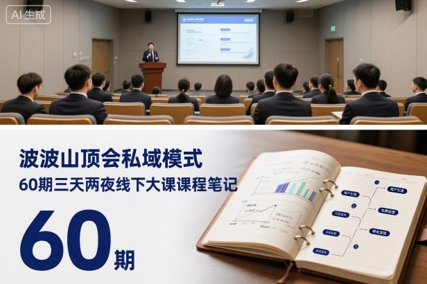 波波山顶会私域模式60期三天两夜线下大课课程笔记（文档）-九才资源网