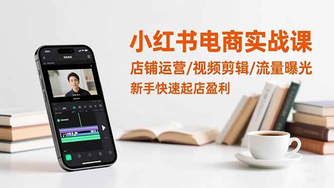 （16536期）小红书电商实战课：店铺运营/视频剪辑/流量曝光，新手快速起店盈利-九才资源网