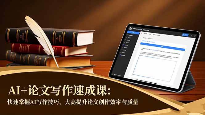 （16568期）AI+论文写作速成课：快速掌握AI写作技巧，大幅提升论文创作效率与质量-九才资源网