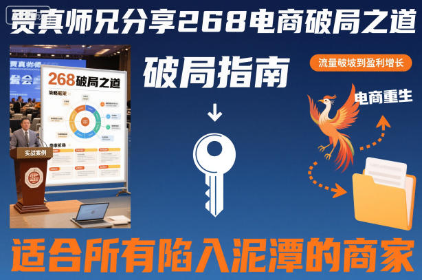 贾真师兄分享268电商破局之道-适合所有陷入泥潭的商家-九才资源网