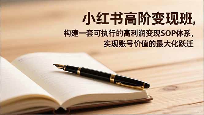 （16633期）小红书高阶变现班，构建一套可执行的高利润变现SOP体系，实现账号价值的最大化跃迁-九才资源网