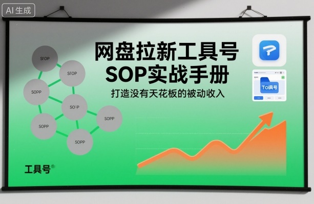 网盘拉新工具号SOP实战手册，打造没有天花板的被动收入-九才资源网