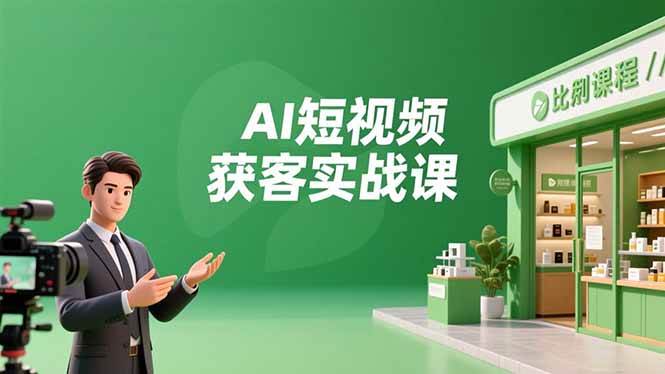 （16747期）AI短视频获客实战课，数字人创作、实体行业应用、精准引流，30天获取客源月入6万+-九才资源网