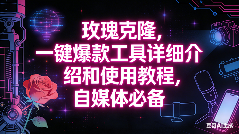 （16811期）玫瑰克隆工具，自媒体必备神器，一键爆款，详细介绍和使用教程-九才资源网