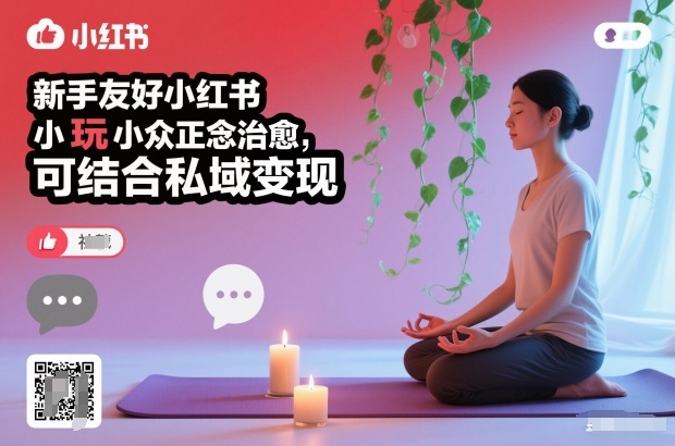 新手友好小红书小众正念治愈，玩法简单，可结合私域变现-九才资源网