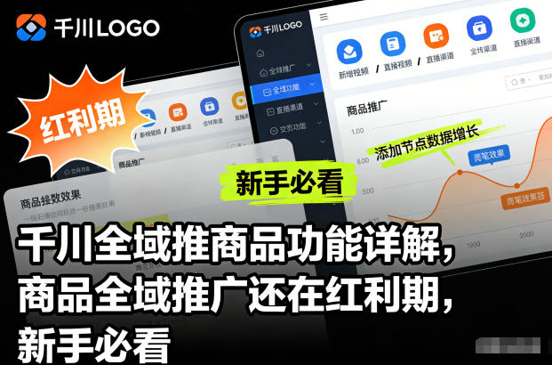 千川全域推商品功能详解，商品全域推广还在红利期，新手必看-九才资源网