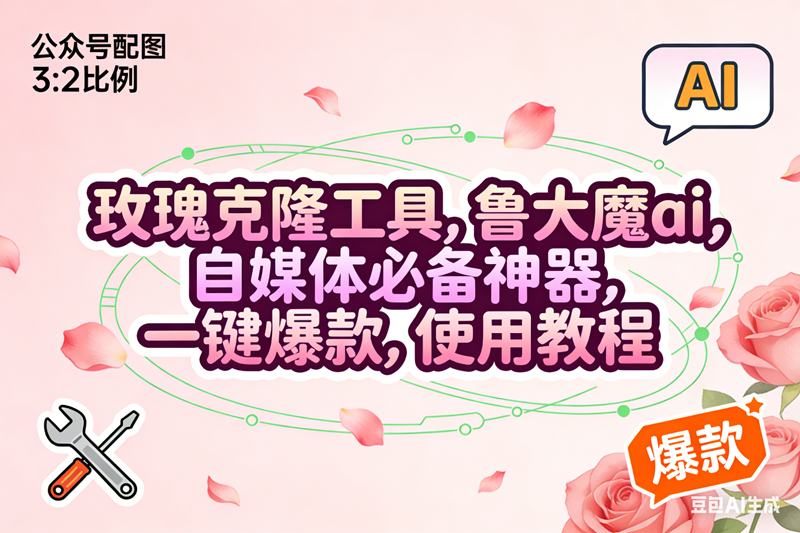 （16859期）玫瑰克隆，鲁大魔ai，自媒体必备神器，一键爆款工具，详细使用教程-九才资源网