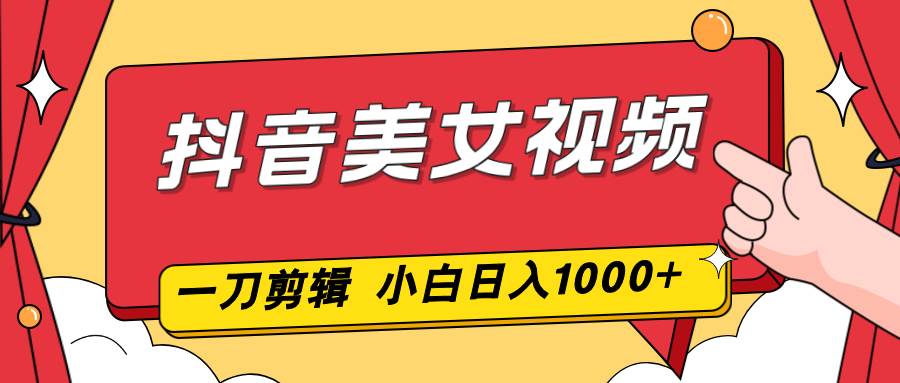 （16873期）抖音美女视频，一刀不剪，两分钟一条视频，小白轻松上手，日入1000-九才资源网