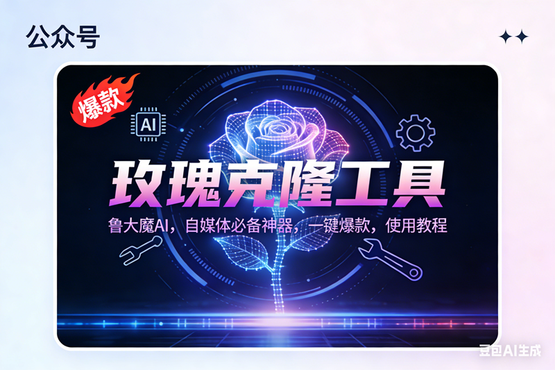 （16881期）玫瑰克隆神器，鲁大魔ai，自媒体必备，一键爆款工具，详细教程-九才资源网
