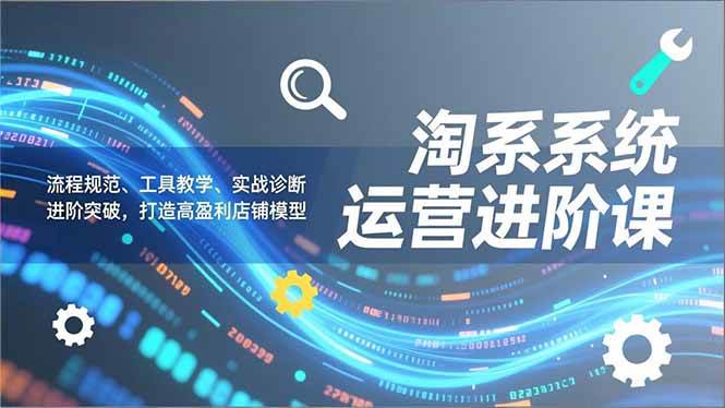 （16927期）淘系系统运营进阶课2.0，流程规范、工具教学、实战诊断，进阶突破，打造高盈利店铺模型-九才资源网
