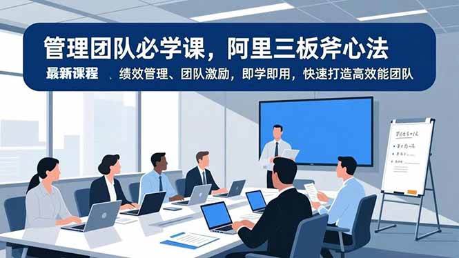 （16929期）管理团队必学课，阿里三板斧心法、绩效管理、团队激励，即学即用，快速打造高效能团队-九才资源网