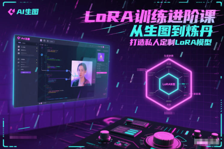 LoRA训练进阶课，从生图到炼丹，打造私人定制LoRA模型-九才资源网