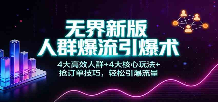 无界新版人群爆流引爆术：4大高效人群+4大核心玩法+抢订单技巧，轻松引爆流量-九才资源网