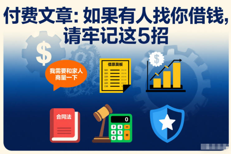 付费文章：如果有人找你借钱，请牢记这5招-九才资源网