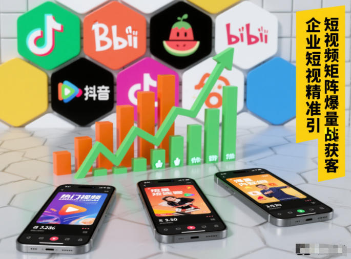 企业短视频精准引流矩阵获客，短视频矩阵爆量战法-九才资源网