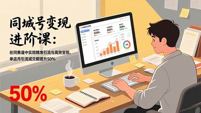 （17015期）同城号变现进阶课：在同城赛道中实现精准引流与高效变现，单店月引流成交额提升50%-九才资源网