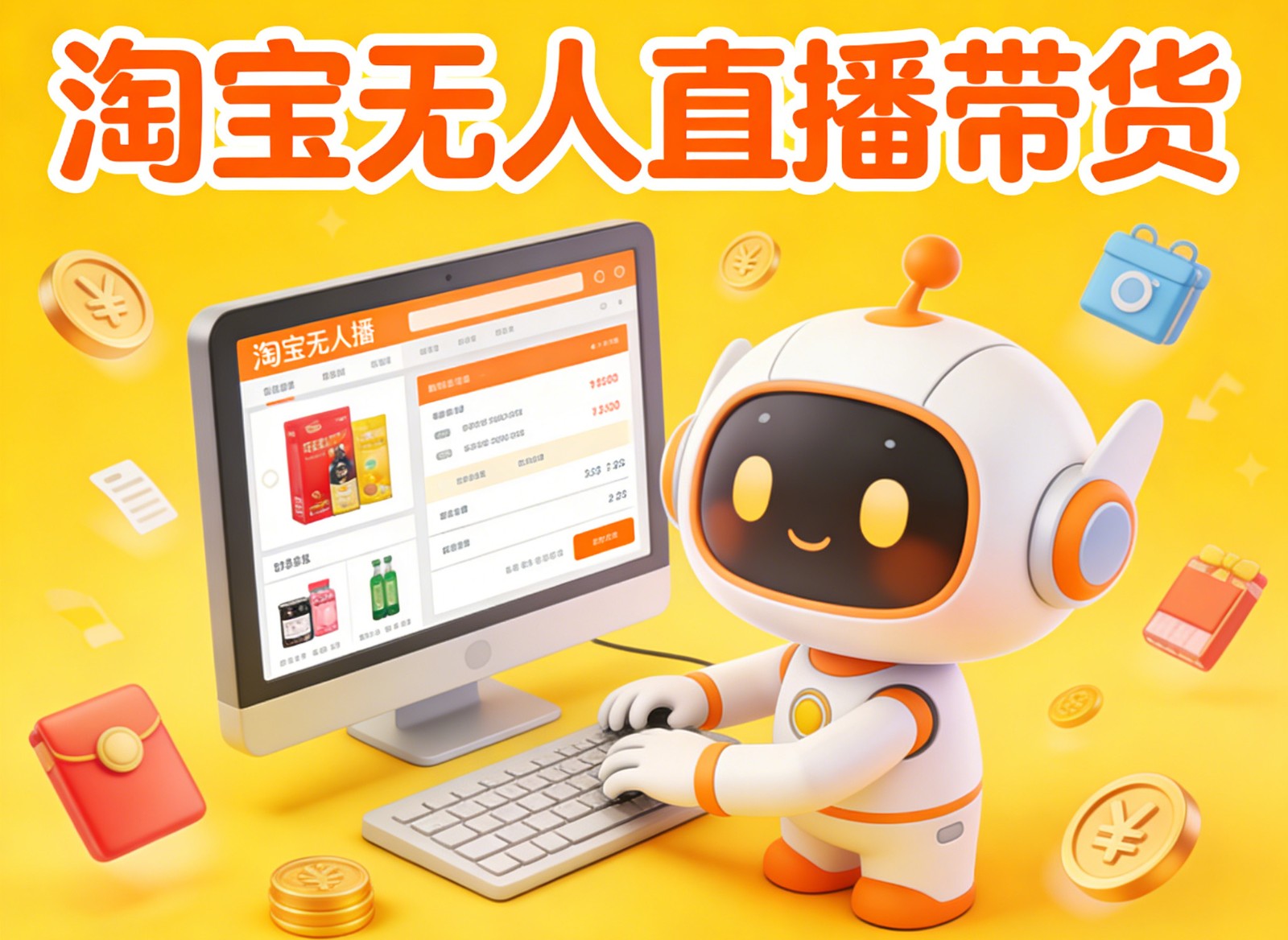 淘宝无人直播带货，24小时自动卖货，月佣金1W+，不违规不封号，不用露脸-九才资源网