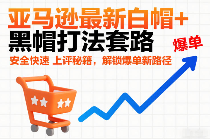 亚马逊最新白帽+黑帽打法套路，安全快速上评秘籍，解锁爆单新路径-九才资源网