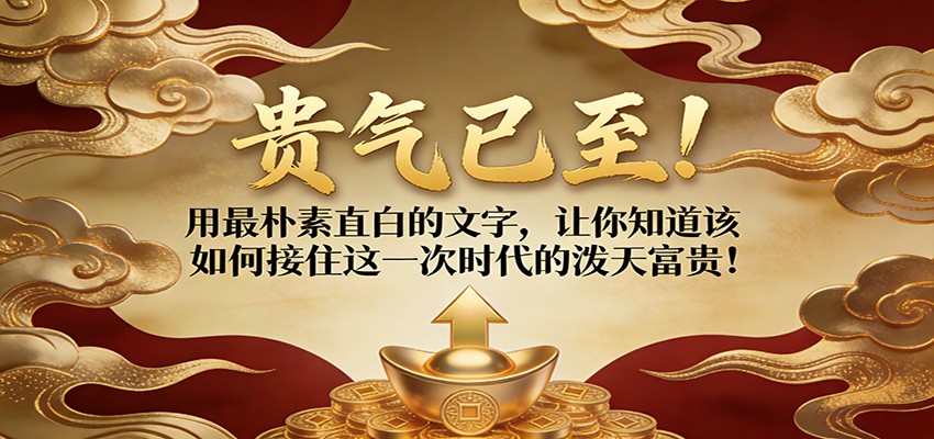 付费文章：贵气已至！用最朴素直白的文字，让你知道该如何接住这一次时代的泼天富贵！-九才资源网