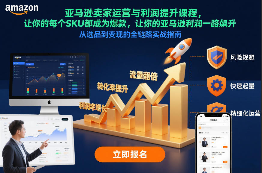 亚马逊卖家运营与利润提升课程，让你的每个SKU都成为爆款，让你的亚马逊利润一路飙升（更新12月）-九才资源网