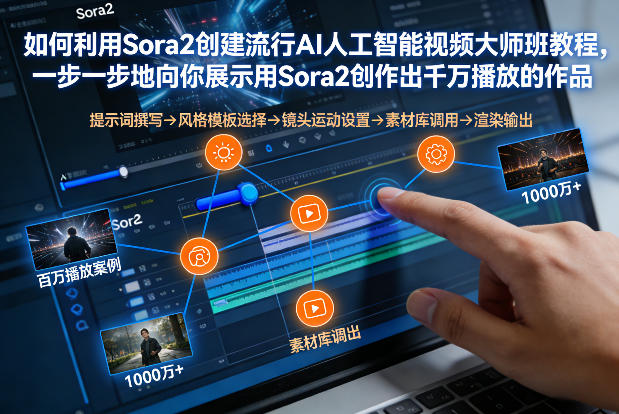 如何利用Sora2创建流行AI人工智能视频大师班，一步一步地向你展示用Sora2创作出千万播放的作品-九才资源网