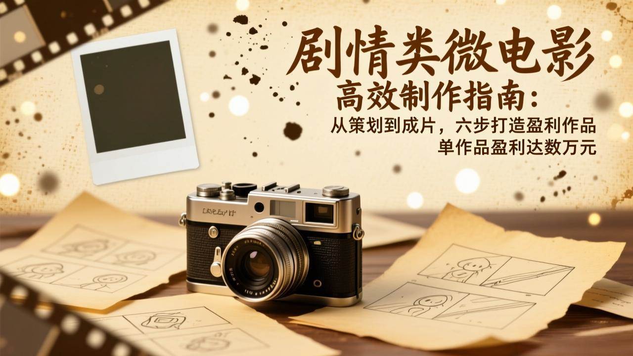 （17086期）剧情类微电影高效制作指南：从策划到成片，六步打造盈利作品，单作品盈利达数万元-九才资源网