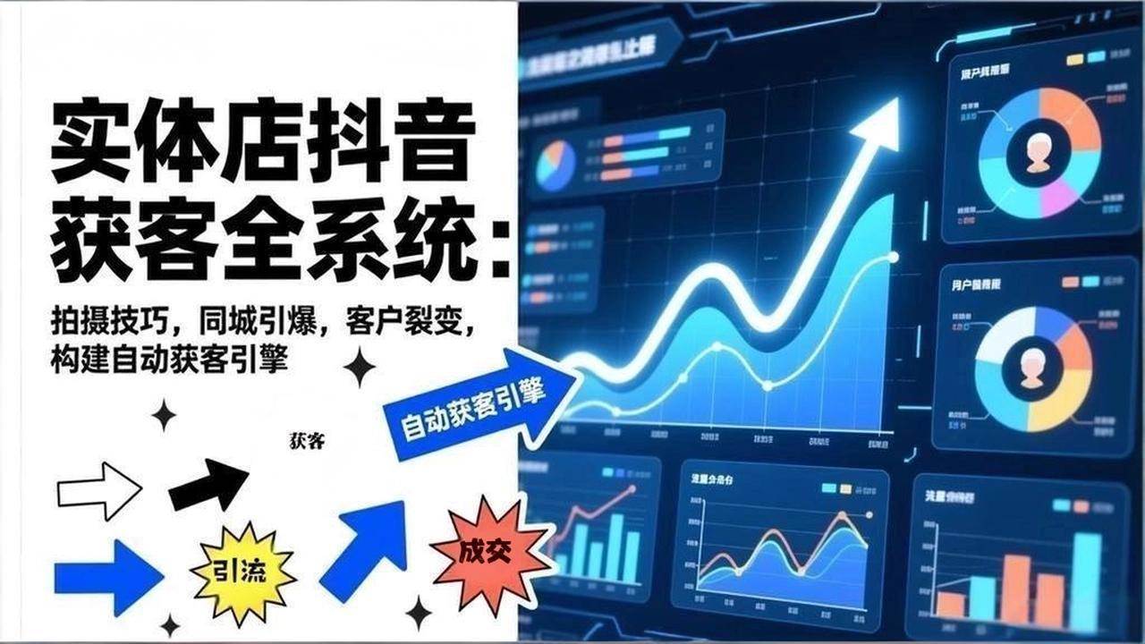 （17090期）2026实体店抖音获客全系统：拍摄技巧，同城引爆，客户裂变，构建自动获客引擎-九才资源网